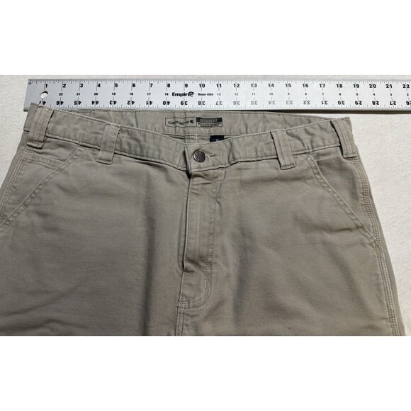 Carhartt Rugged Flex Relaxed Fit Cargo Canvas Work Shorts Tan Mens 36 BS2514-M - Picture 8 of 9